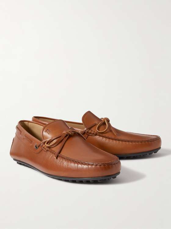 Tan Leather Driving Shoes